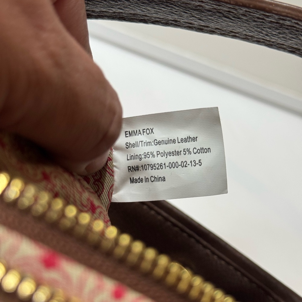 Emma Fox Tan and Brown Shoulder Bag leather - Picture 11 of 13